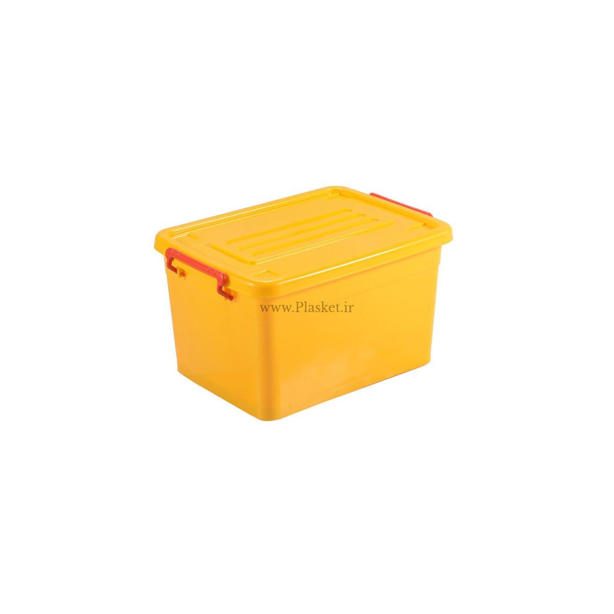 باکس-چرخدار-سایز-6-شفاف-دربدار-پلاسکت باکس چرخدار با درب سایز 6 شفاف دربدار پلاستیکی با چرخ قرمز مناسب نگهداری اسباببازی و قطعات
